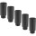 5x TECPO Kraft-Steckschlüssel-Einsatz 1/2" SW 27mm Zwölfkant, tief Antrieb Innenvierkant 12,5 mm