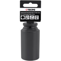 5x TECPO Kraft-Steckschlüssel-Einsatz 1/2" SW 34mm Zwölfkant, tief Antrieb Innenvierkant 12,5 mm