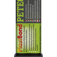3x PETEC 98350 PlastBond Kunststoffreparatur schwarz 2K Klebststoff schnellhärtend, 50 ml