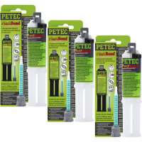 3x PETEC PlastBond Kunststoffreparatur schwarz, 24 ml