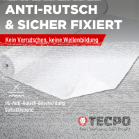 2x TECPO Abdeckvlies Malervlies 25m Schutzvlies 120g/m² selbstklebende Vlies-Rolle