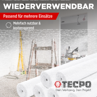 2x TECPO Abdeckvlies Malervlies 25m Schutzvlies 120g/m² selbstklebende Vlies-Rolle