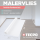 4x TECPO Abdeckvlies Malervlies 25m Schutzvlies 120g/m² selbstklebende Vlies-Rolle