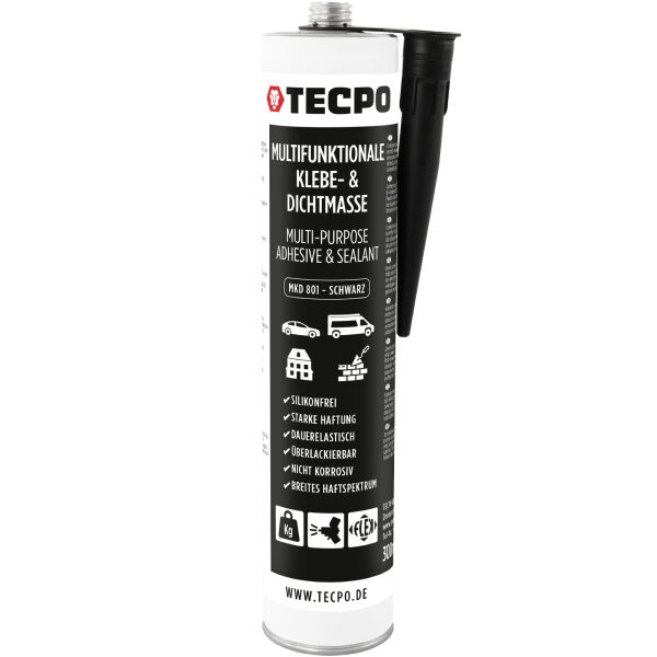 TECPO MKD 801 Universal Klebe- & Dichtmasse schwarz, 370g