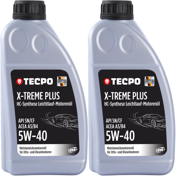 2L TECPO 5W-40 X-TREME PLUS Motoröl für VW 502.00 505.00 MB 229.3 226.5 BMW LL-01 LL-98