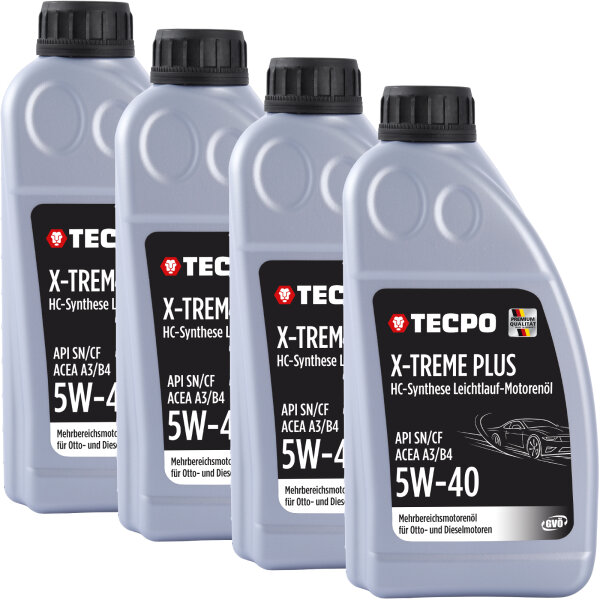 4L TECPO 5W-40 X-TREME PLUS Motoröl für VW 502.00 505.00 MB 229.3 226.5 BMW LL-01 LL-98