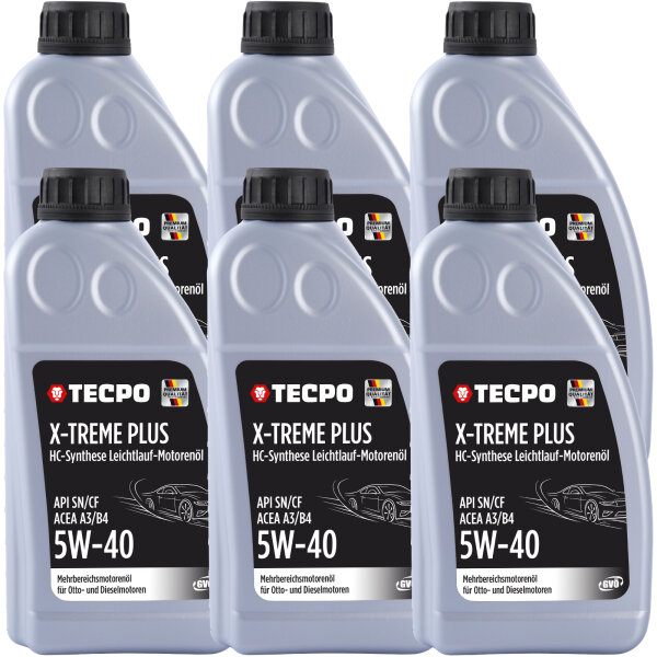 6L TECPO 5W-40 X-TREME PLUS Motoröl für VW 502.00 505.00 MB 229.3 226.5 BMW LL-01 LL-98