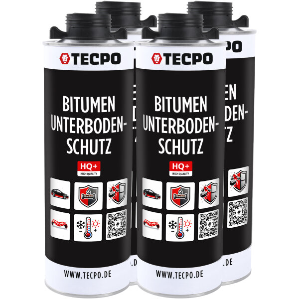 TECPO Unterbodenschutz schwarz Bitumen Steinschlagschutz, 4 Liter