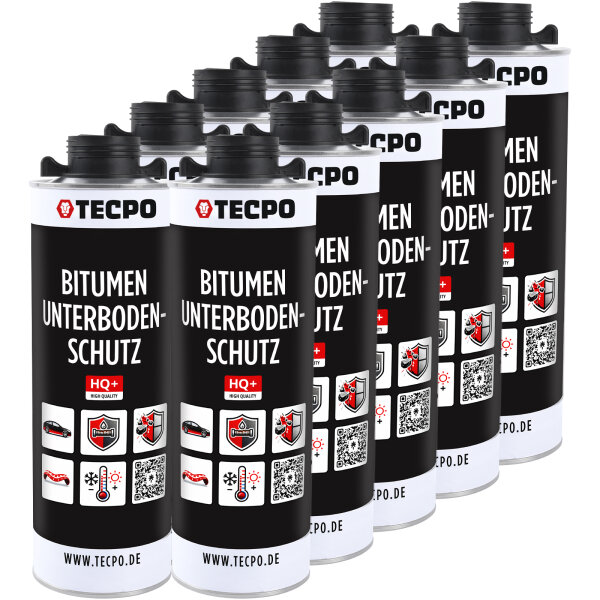 TECPO Unterbodenschutz schwarz Bitumen Steinschlagschutz, 10 Liter