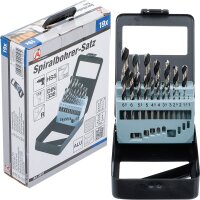 BGS DIY Spiralbohrer-Kassette, HSS, 1-10 mm, 19-tlg.