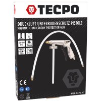 TECPO Unterbodenschutz schwarz Bitumen Steinschlagschutz, 12 Liter + Druckluft Unterbodenschutz Pistole