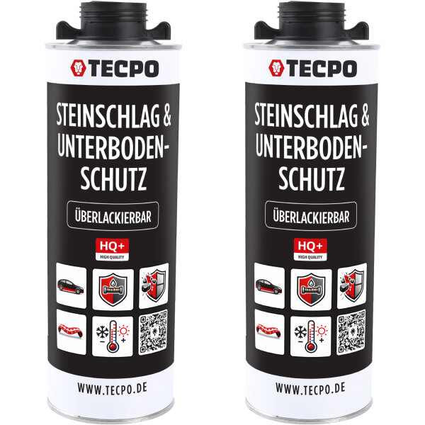 TECPO Unterbodenschutz schwarz Steinschlagschutz überlackierbar, 2 Liter