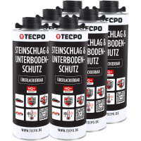 TECPO Unterbodenschutz schwarz Steinschlagschutz überlackierbar, 6 Liter