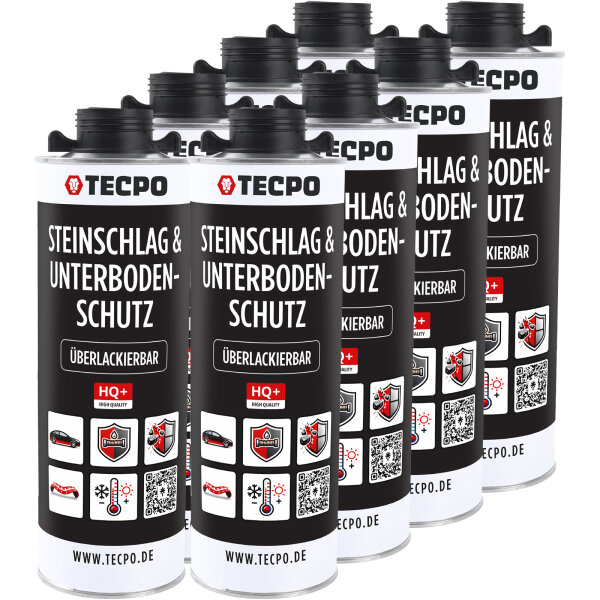 TECPO Unterbodenschutz schwarz Steinschlagschutz überlackierbar, 8 Liter