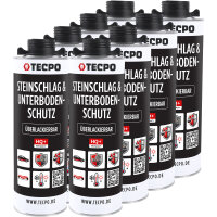 TECPO Unterbodenschutz schwarz Steinschlagschutz überlackierbar, 8 Liter