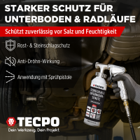 TECPO Unterbodenschutz schwarz Steinschlagschutz überlackierbar, 8 Liter