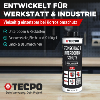 TECPO Unterbodenschutz schwarz Steinschlagschutz überlackierbar, 8 Liter