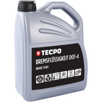 4x TECPO Bremsflüssigkeit DOT-4 SAE J 1703 1704 ISO 4925 DOT4, 5 Liter