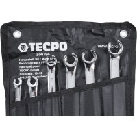 TECPO Bremsflüssigkeit DOT-4 SAE J 1703 1704 ISO 4925 DOT4, 5 Liter + Offener Ringschlüssel-Satz 6-teilig