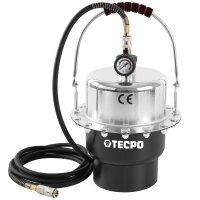 TECPO Druckluft Bremsenentlüftungsgerät + Bremsflüssigkeit DOT-4 SAE J 1703 1704 ISO 4925 DOT4, 5 Liter