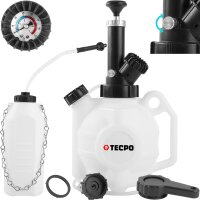 TECPO Bremsenentlüftungsgerät Bremsflüssigkeit + Bremsflüssigkeit DOT-4 SAE J 1703 1704 ISO 4925 DOT4, 5 Liter