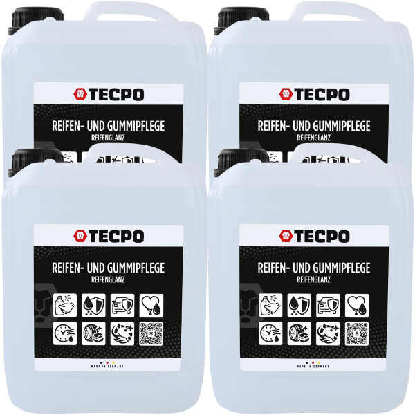 4x TECPO Reifenglanz und Gummipflege Reifen Pflege 5L
