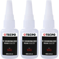 3x TECPO 1K Sekundenkleber dünnflüssig 20g...