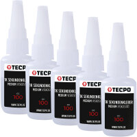 5x TECPO 1K Sekundenkleber dünnflüssig 20g extra stark Superkleber Cyanacrylat Klebstoff