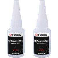 2x TECPO 1K Sekundenkleber dickflüssig 20g extra...