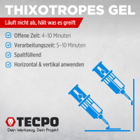 2x TECPO 2K Powerkleber High Performance 10g, Cyanacrylat-Klebstoff + 3 Mischer