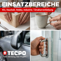 3x TECPO 2K Powerkleber High Performance 10g,...