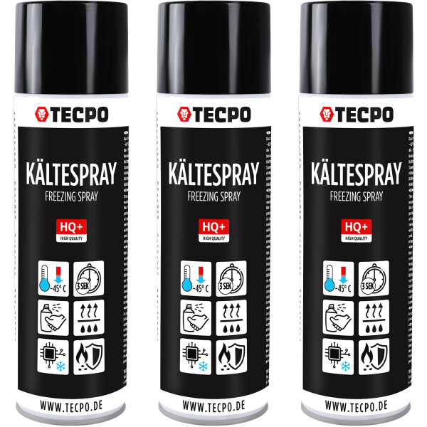 3x TECPO Kältespray Kühlspray, 500 ml