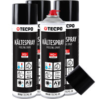 4x TECPO Kältespray Kühlspray, 500 ml