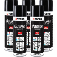 5x TECPO Kältespray Kühlspray, 500 ml