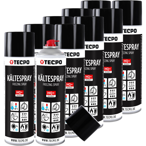 10x TECPO Kältespray Kühlspray, 500 ml