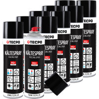 10x TECPO Kältespray Kühlspray, 500 ml