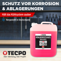 TECPO Kühlerfrostschutz Kühlmittel AG13+ rosa (-40 C°) Antifreeze 10L