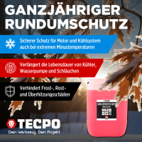 TECPO Kühlerfrostschutz Kühlmittel AG13+ rosa (-40 C°) Antifreeze 20L