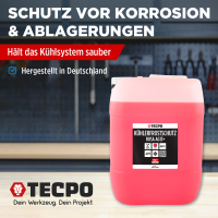 TECPO Kühlerfrostschutz Kühlmittel AG13+ rosa (-40 C°) Antifreeze 20L