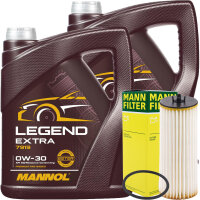 MANN-FILTER Ölfilter + MANNOL Legend Extra 0W-30, 10...