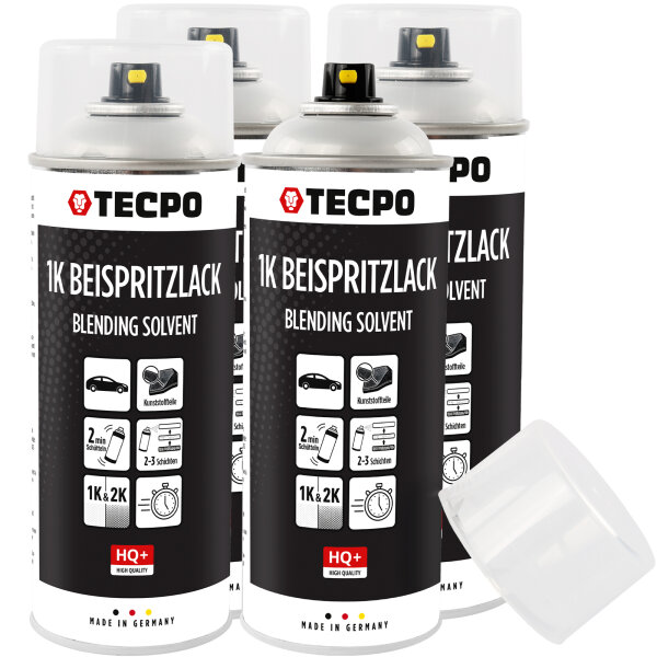 4x TECPO 1K Beispritzlack, 400 ml