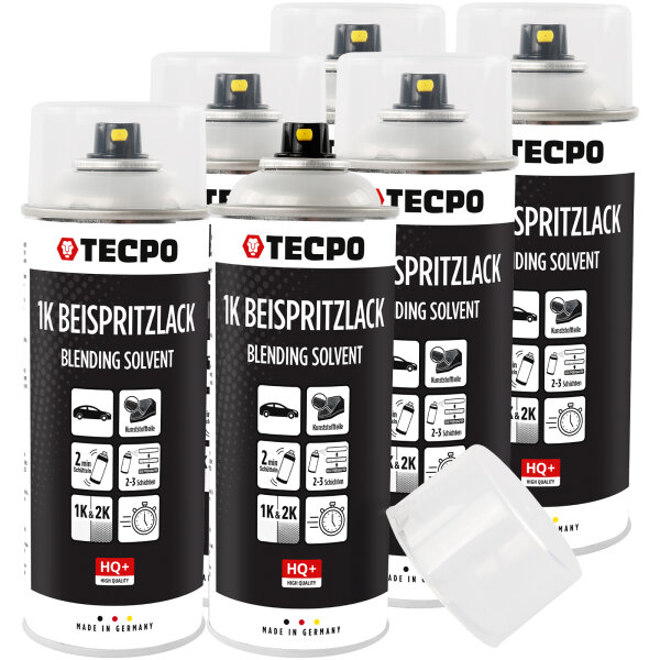 6x TECPO 1K Beispritzlack, 400 ml