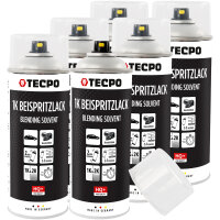 6x TECPO 1K Beispritzlack, 400 ml
