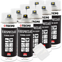 8x TECPO 1K Beispritzlack, 400 ml