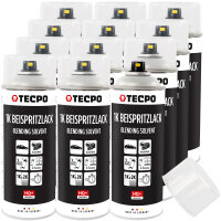 12x TECPO 1K Beispritzlack, 400 ml