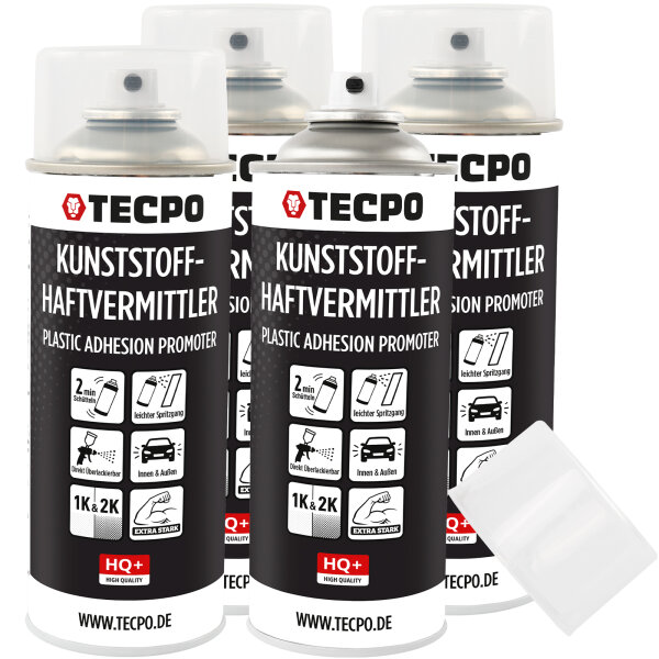 4x TECPO Kunststoff-Haftvermittler, 400 ml