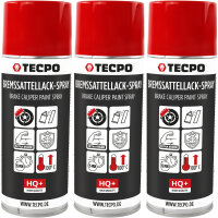 3x TECPO Bremssattel-Lackspray Rot, 400 ml