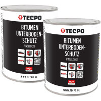 2x TECPO Unterbodenschutz Bitumen HQ+ Pinseldose, 1L
