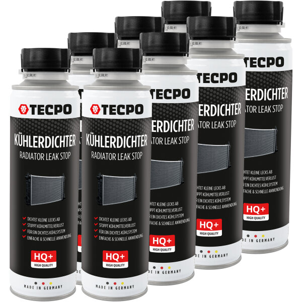 8x TECPO Kühlerdichter Radiator Leak Stop, 300 ml