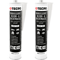 2x TECPO Universal Karosserie Klebe-Dichtmasse Weiß, 370g